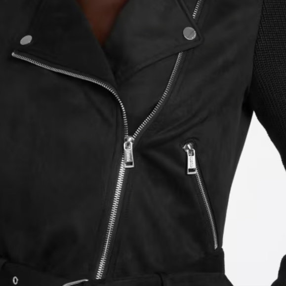 Guess black moto jacket SMALL - Picture 6 of 6